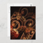 音楽の音抽象芸術絵葉書 ポストカード (正面/裏面)