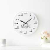 音楽の音楽ノートは生命発言です ラージ壁時計 (ホーム)