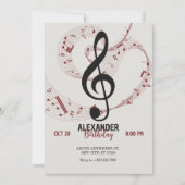 音楽の音符の交響曲 招待状 (正面)