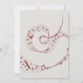 音楽の音符の交響曲 招待状 (裏面)