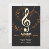 音楽の音符の交響曲 招待状 (正面)