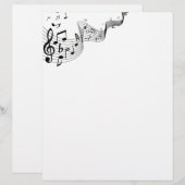 音楽の音符の文房具 (正面/裏面)