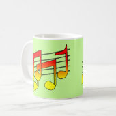 音楽の音符 コーヒーマグカップ (正面左)
