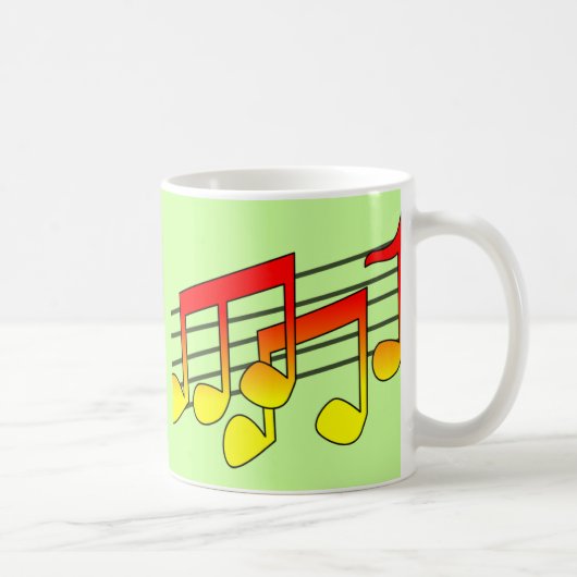 音楽の音符 コーヒーマグカップ (右)