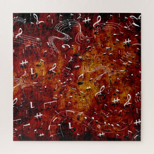 音楽の音符 ジグソーパズル (縦)