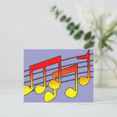 音楽の音符 ポストカード (スタンド正面)