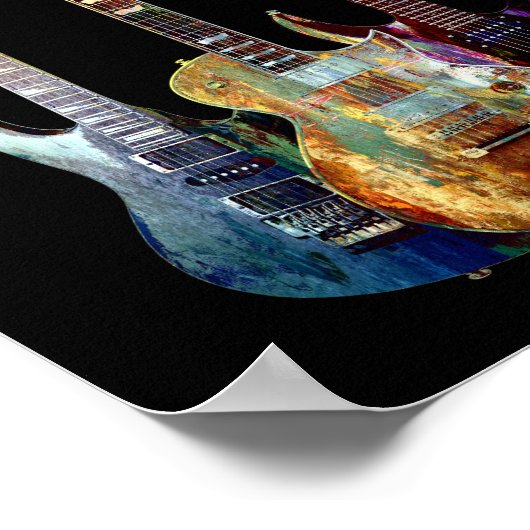 音楽の音。ギタカラフルー ポスター (角)