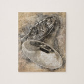 音楽の音。トランペット ジグソーパズル (縦)