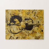 音楽の音。バイオリン ジグソーパズル (横)