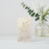 音楽の高音クレフ、 音符記号フェイク金ゴールド 名刺 (スタンド正面)