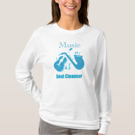 音楽の魂の浄化ギターとサックスのグラフィック Tシャツ