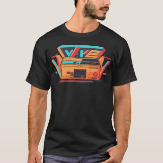音楽の黄金時代へVHSを巻き戻す友達 Tシャツ