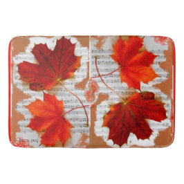音楽のAuntumnの葉 バスマット
