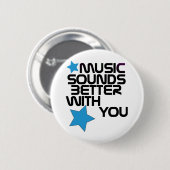 音楽はあなたとよりよく鳴ります 缶バッジ (正面&裏面)