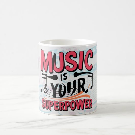 音楽はあなたのスーパーパワー コーヒーマグカップ (中央)