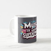 音楽はあなたのスーパーパワー コーヒーマグカップ (正面左)