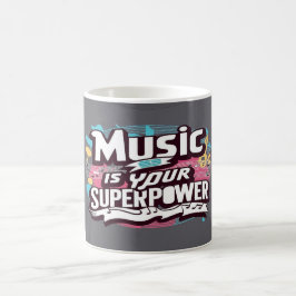 音楽はあなたのスーパーパワー コーヒーマグカップ