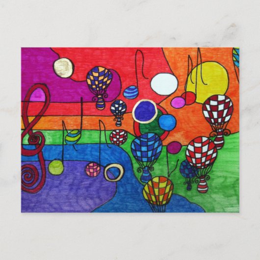音楽はがきの色 ポストカード (正面)