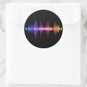 音楽はっきりした波数々の色DJ、オーディオ ラウンドシール (バッグ)