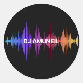 音楽はっきりした波数々の色DJ、オーディオ ラウンドシール