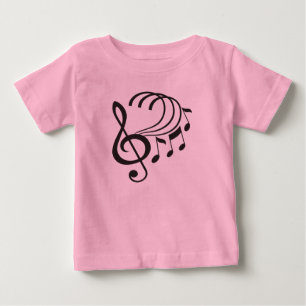 音楽はひだのチュチュに注意します ベビーTシャツ
