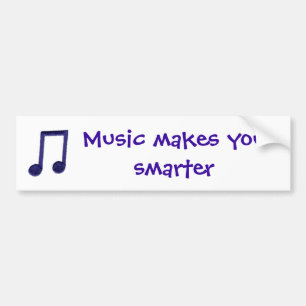 音楽はより頭が切れるに作ります バンパーステッカー