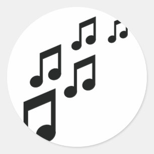 音楽はアイコンに注意します ラウンドシール