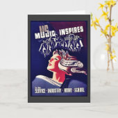 音楽はインスパイア カード (黄色い花)