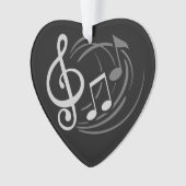 音楽はカスタムな文字のオーナメントに注意します オーナメント (正面)