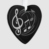 音楽はカスタムな文字のオーナメントに注意します オーナメント (正面)