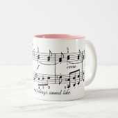 音楽はコーヒー・マグを感じています ツートーンマグカップ (正面右)