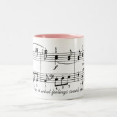音楽はコーヒー・マグを感じています ツートーンマグカップ (中央)