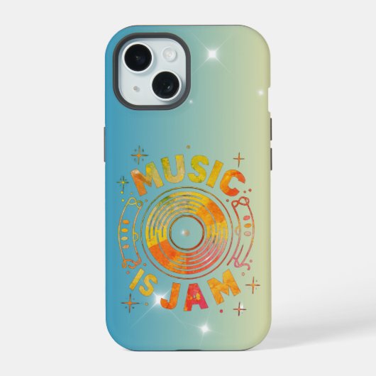 音楽はジャムフォンケース iPhone 15ケース (裏面)