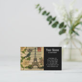 音楽はツバキのフランス人のパリエッフェル塔に注意します 名刺 (スタンド正面)