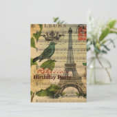 音楽はツバキのフランス人のパリエッフェル塔に注意します 招待状 (スタンド正面)