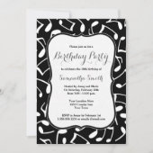 音楽はテーマの誕生日のパーティの招待状に注意します 招待状 (正面)