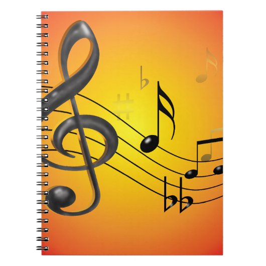 音楽はノートに注意します ノートブック (正面)