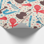 音楽はパターンどこでもあります ラッピングペーパー (角)