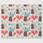 音楽はパターンどこでもあります ラッピングペーパー (フラット)