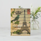 音楽はパリフランスのな植物のエッフェル塔に注意します 招待状 (スタンド正面)