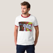 音楽はパワーメンズワイシャツです Tシャツ (正面フル)