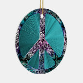 音楽はピースサインの休日のオーナメントに注意します セラミックオーナメント (右)