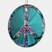 音楽はピースサインの休日のオーナメントに注意します セラミックオーナメント (左)