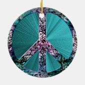 音楽はピースサインの休日のオーナメントに注意します セラミックオーナメント (裏面)