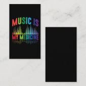 音楽はマイメディシンDJ音楽プロデューサーミュージシャン 名刺 (正面/裏面)