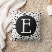 音楽はモノグラムEの装飾用クッションのギフトに注意します クッション (ブランケット)