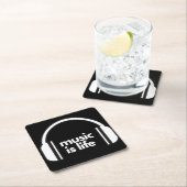 音楽はライフコースター スクエアペーパーコースター (インサイチュ)