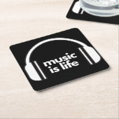 音楽はライフコースター スクエアペーパーコースター (アングル)