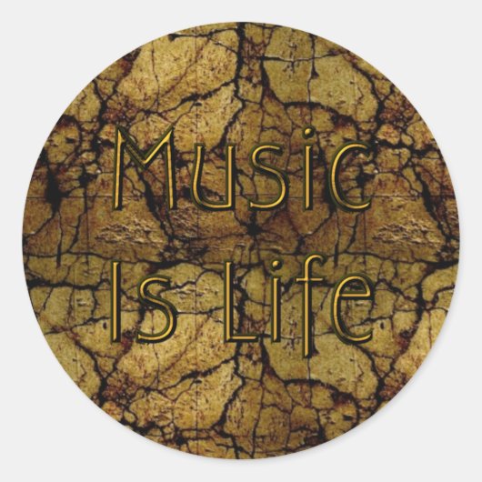 音楽はライフステッカー ラウンドシール (正面)