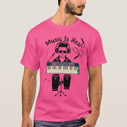 音楽はリアル Tシャツ (正面)